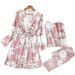 Aria Basics 2026 New Cross-Border European American Home Wear Women's Pajamas Set: Pure Cotton Robe, Camisole Nightdress, And Long_ecoleips.com