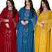 Women's Clothing Muslim Rhinestone Style Two Piece Robe Chiffon Straight Tribute Stitching With Belt_ecoleips.com