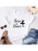 European And American Cross-border Foreign Trade Women's Clothing, Dance Girl Print Round-neck Short-sleeve T-shirt Top_ecoleips.com