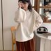 Chunky Knit Sweater – Oversized Round-Neck Pullover (Warm Acrylic-Polyester Blend, Candy Color Palette, Soft & Cozy, Relaxed Fit)_ecoleips.com