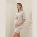 2026 Spring Short-sleeved Shorts Loose Casual Pit Strip Knitted Loungewear Maternity Wear_ecoleips.com