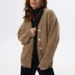 Women's Faux Mink Knit Cardigan – Soft Oversized V-Neck Sweater Coat, Cozy Long Sleeve Open Front Fuzzy Fall Winter Loungewear_ecoleips.com