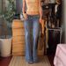 Women's Clothing Hot Girl Low Waist Washed Flared Jeans Female Casual Straight Mopping Trousers_ecoleips.com