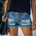 Women's Clothing Trendy Ripped Tassel Denim Shorts Straight Breasted Women's Hot Pants_ecoleips.com