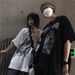 Harajuku Retro Style Hip Hop Street Trend Letter Print Top Men's And Women's Summer Crew-neck Loose Short-sleeved T-shirt_ecoleips.com