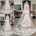 Women's Clothing Romantic Lace Appliqué Soft Tulle Bridal Veil 3 Meters Long Extra Long White Women's Wedding Party Wear_ecoleips.com