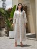 Muslim Embroidered Sequin Plus Size Women's Dress, Elegant Long Sleeve Geometric Pattern, Loose-Fitting All Seasons Fashion_ecoleips.com