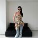 ZOEVA Sweet And Hot Girl Sexy Sleeveless Bandeau Vest Women's Summer Design Sense Wears An Irregular Waist Slimming Floral Top_ecoleips.com