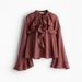Women's Clothing Summer Ruffled Lace Up Shirt Temperament Tops For Women_ecoleips.com