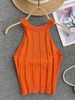 2024 Solid Color Crew Neck Tank Top Vacation Beaded Decor Sleeveless Tank Top For Summer Women's Clothing Crop Top_ecoleips.com