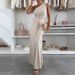 Sexy Diagonal Shoulder Package Hip Dress Women Elegant Sleeveless Draped Solid Slim Long Dress Fashion Irregular Evening Dresses_ecoleips.com