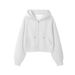 Gray Short Long Sleeve Sweatshirt Jacket For Women, New Spring And Autumn Niche Hooded Zipper Cardigan Top_ecoleips.com