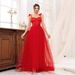 Women's Clothing New Evening Dress Toast Dress Red Banquet Long Skirt Dress Dance Cross Border_ecoleips.com
