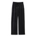 Suitable For All Seasons Danfeng 2025 Summer New Women's Loose Casual Versatile High-Waisted Drawstring Linen Straight Pants_ecoleips.com
