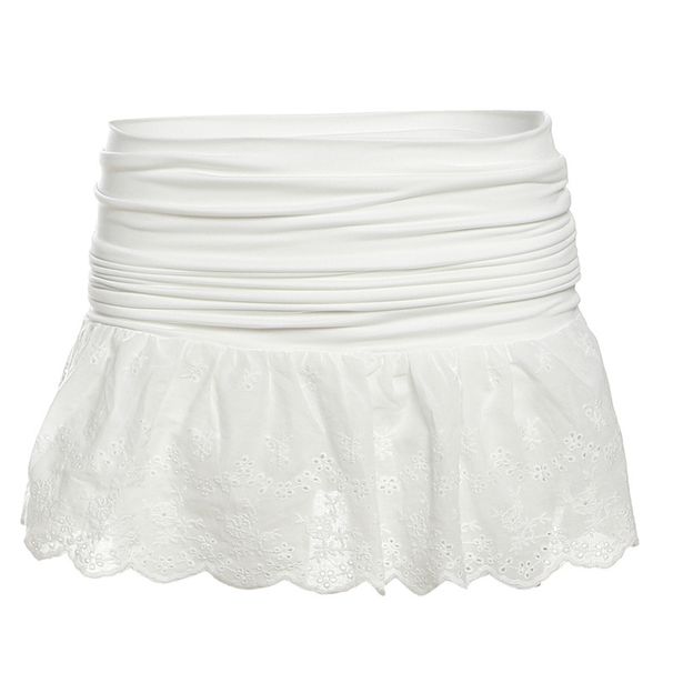 Verve 2025 Spring New Women's Solid Color Slim Fit Street Fashion Low Waist Pleated Skirt_ecoleips.com