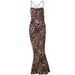 European American Fashion Women's Clothing 2025 Autumn And Winter New Leopard Print Sexy Backless Lace-up Slim-fit_ecoleips.com