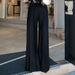 Women’s Clothing spring niche simple high waist pleated design drape straight loose wide leg mopping casual pants for women_ecoleips.com