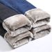2022 Autumn Winter New Fleece-Lined Jeans For Women Korean Style Slimming Versatile High-Waisted Thickened Skinny Pants_ecoleips.com
