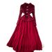 Women's Clothing Lace Trim Dress – Bow Accent, Waist-Defining Pleats, Long Sleeve Elegance"_ecoleips.com