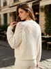 Loose Openwork Knit Jacket, Soft Skin-friendly Sweater_ecoleips.com