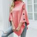 MaoMaoYu 2026 Autumn Winter European And American Foreign Trade Shawl Cape Sweater Solid Color High Neck Cross-Border_ecoleips.com