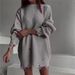 Women's Loose Fit Solid Color Round Neck Pullover Sweater Mid-Length Knitted Top For Autumn Winter_ecoleips.com
