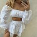 Women's Clothing Sexy Square Neck Strapless Crop Top And Hot Girl Set High Waisted Cake Skirt Two Piece Ensemble_ecoleips.com
