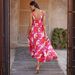 Independent Website Cross-border European And American Women's Clothing 2026 Sexy Summer Holiday Printed Fitted Flared_ecoleips.com