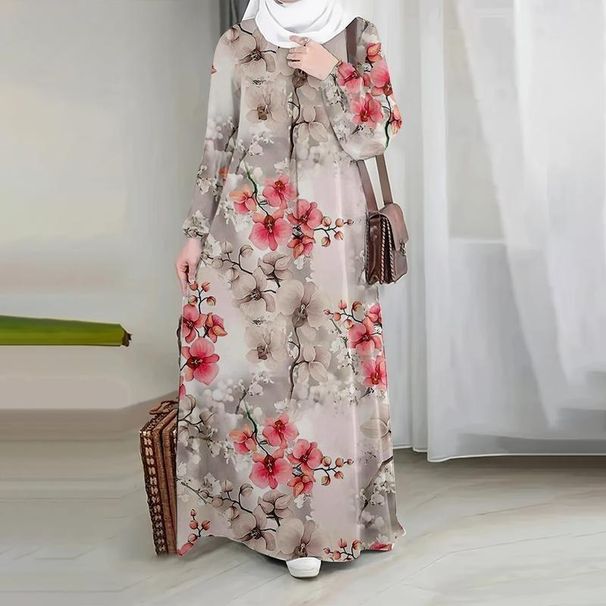 Women's Modest Abaya Spring Autumn New Styles Muslim Dress Clothing_ecoleips.com