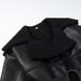 Women's Longline Faux Leather Belted Coat – Elegant Oversized Pu Trench With Fur-Lined Collar (Black, Sizes S-L)_ecoleips.com