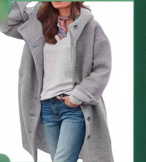 Women's Clothing Casual Style Trench Coat Long Sleeves Loose Fit Autumn Street Style Outerwear_ecoleips.com