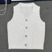Women's Clothing V Neck Sleeveless Knit Cardigan Slim Fit Fishbone Design Elegant Luxury Top For Spring/Summer_ecoleips.com