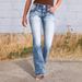 Women's Clothing New Embroidered Jeans For Women High Quality Straight Leg Slim Stretch Trousers_ecoleips.com