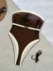 Women's Patchwork One Piece Swimsuit European And American Style Sexy Bikini Ladies Swimwear_ecoleips.com