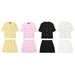 Foreign Trade European And American Women's Clothing 2026 Summer Fashion Set: Round Neck Cardigan Knit Top + Skirt_ecoleips.com
