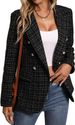 2025 New Autumn Women's Coarse Woolen Suit Jacket Fashionable Casual Top Pocket_ecoleips.com