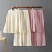 Korean Style Women's Sweater Set Loose Comfortable Knitwear Casual Wide Leg Pants Fashionable Two Piece Autumn Winter Outfit_ecoleips.com