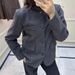 Minimalist Stand Collar Long Sleeve Jacket – Relaxed Fit With Button Front & Functional Pockets For Casual & Office Wear_ecoleips.com