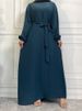 Hot Selle Simple Style Moroccan Dresses Kaftan Turkey Solid Color Gulf Abayas Islamic Women Long Dress Muslim Saudi Robe Ramadan_ecoleips.com