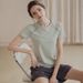 Mesh Splicing Yoga Clothes Women Quick Dry Sports Tops Short Sleeve Slim Running Training Summer T-shirt_ecoleips.com