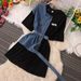 Women's Clothing Sweet Cool Hot Girl Suit Skirt Short Denim Tube Bra Vest Top Two Piece Set High Waist A Line Skirt_ecoleips.com