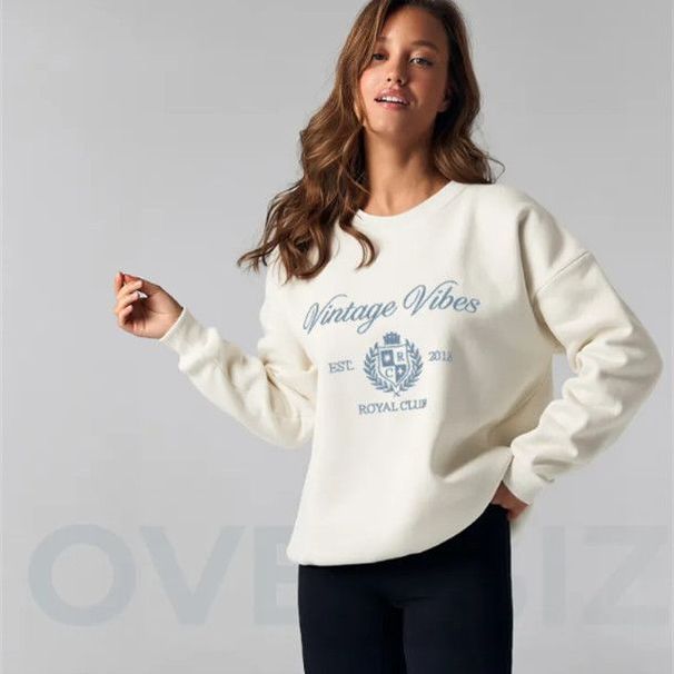 Hong Kong-style BF American High Street Retro Niche Fashion Popular Autumn And Winter Warm Printed Fleece-lined_ecoleips.com