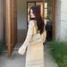 LS Exquisite French-style For Women, 2026 Spring New Model, Suspender Long Dress + Cardigan Two-piece Set 6993_ecoleips.com
