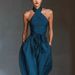New Women's Elegant One-Shoulder Wide Leg Pants Bow Waist Design European American Style Jumpsuits Rompers_ecoleips.com