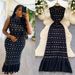 Women's Clothing Celebrity High End Sleeveless Dress For Women In Summer With Stand Up Collar And Diamond Studded Slim Design_ecoleips.com