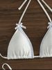 Elegant Solid Color Women's Bikini Set Adjustable Triangle Top Tied-Side Bottoms Breathable Two-Piece Swimsuit for Beach Pool Vacation_ecoleips.com