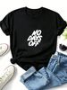Women's Oversized T-Shirt NO DAYS OFF Letter Graphic Casual Loose Short Sleeve Streetwear Top_ecoleips.com
