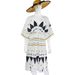 Women's Geometric Print Kimono Beach Cover Up, Drawstring Waist V-Neck Midi Dress_ecoleips.com