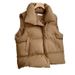 Aria Basics New Short Style Stand-up Collar Stylish Down Cotton Vest Women, Suitable For Spring, Autumn, And Winter, Korean Version,_ecoleips.com