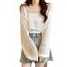Aria Basics Aria Basics European And American Cross-border Summer New Knitted Short Cardigan Hollow-out Solid Color Loose Round-neck_ecoleips.com